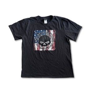 Harley Davidson TShirt Men’s Size XL Black New Jersey Motorcycle Made In USA VTG